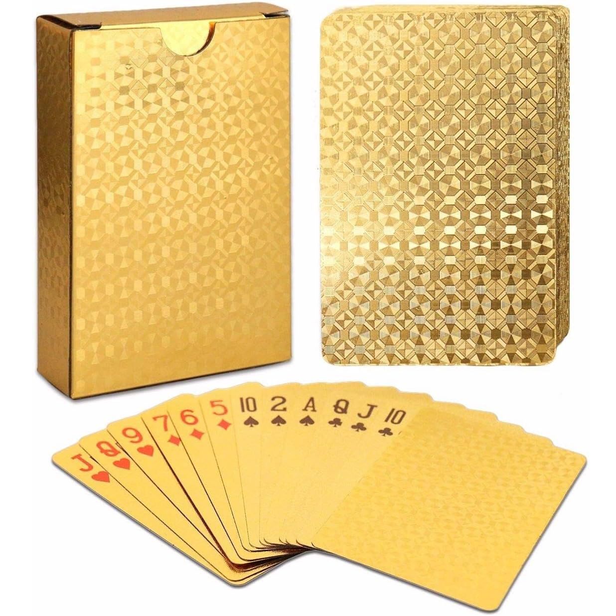 【Promotion】Black Golden Foil Poker, Waterproof Plastic Playing Cards, Table Game Cards For Gift Collection Christmas, Halloween Gift