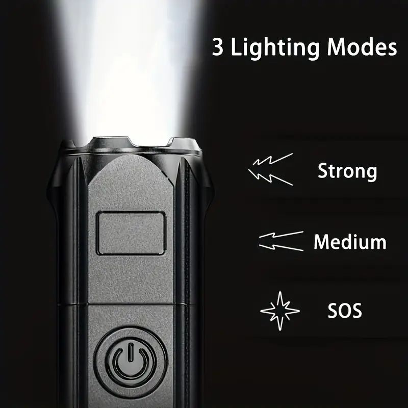 Strong Light Zoom Flashlight Cross-border Outdoor Multi-function Portable Home Small Flashlight Telescopic Zoom Lighting Lamp