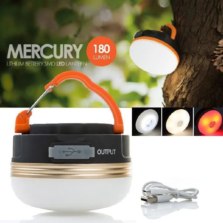 USB Rechargeable Outdoor  Lamp with Hook,Mini Portable Night Light, ABS Material Emergency Flash Light Lamp,3 Light Modes,1800mAh for Camping,Exploring,Fishing,Home,Activities,Parties,Indoor