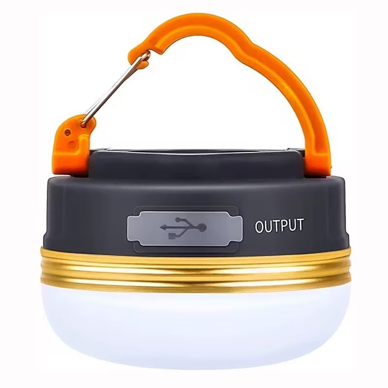 USB Rechargeable Outdoor  Lamp with Hook,Mini Portable Night Light, ABS Material Emergency Flash Light Lamp,3 Light Modes,1800mAh for Camping,Exploring,Fishing,Home,Activities,Parties,Indoor