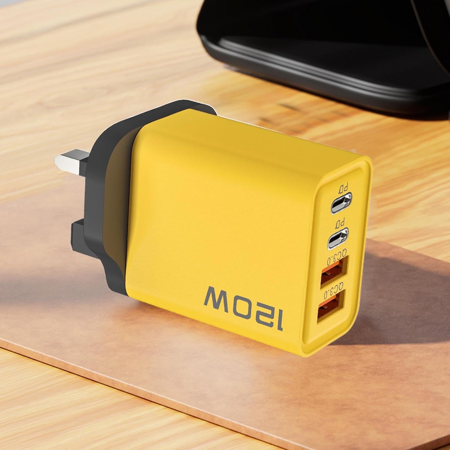 120W Multi USB C Plug 4-Port UK Charger Plug Fast Charging USB Plug Dual Port PD QC Wall Charger Head Type C Charger Head