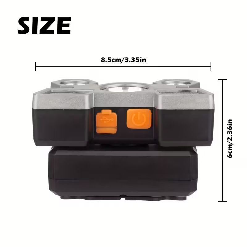 Headlamp With Built In Battery USB Rechargeable Home Decoration Hardware Tools, 4 Modes Portable Head Flashlight, Lightweight 5 LED Headlight, Outdoor Camping Fishing Lantern Mining Headlamp