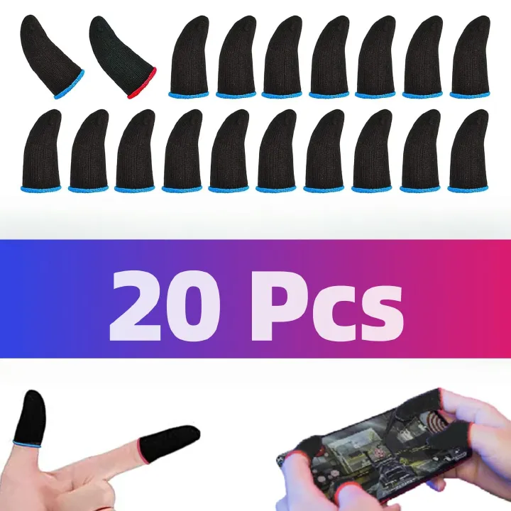 Finger Protectors Finger Sleeve Gaming 10/20 Pcs High Sensitivity Finger Sleeves for Mobile Gaming Anti-sweat Thumb Sleeves Gaming Mobile, Breathable Finger Gloves for Mobile Game Competition