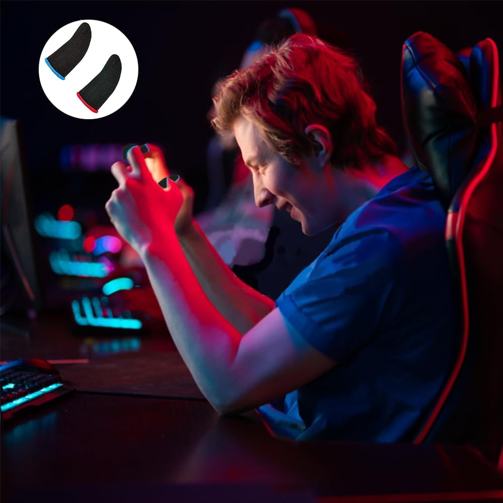 Finger Protectors Finger Sleeve Gaming 10/20 Pcs High Sensitivity Finger Sleeves for Mobile Gaming Anti-sweat Thumb Sleeves Gaming Mobile, Breathable Finger Gloves for Mobile Game Competition