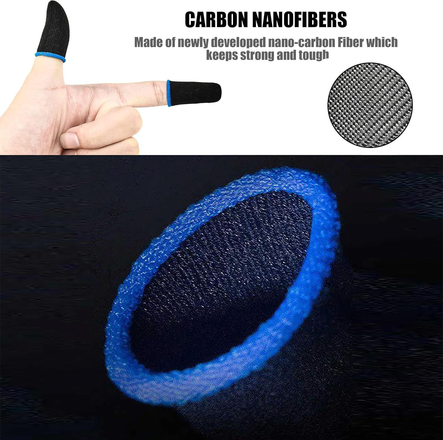 Finger Protectors Finger Sleeve Gaming 10/20 Pcs High Sensitivity Finger Sleeves for Mobile Gaming Anti-sweat Thumb Sleeves Gaming Mobile, Breathable Finger Gloves for Mobile Game Competition