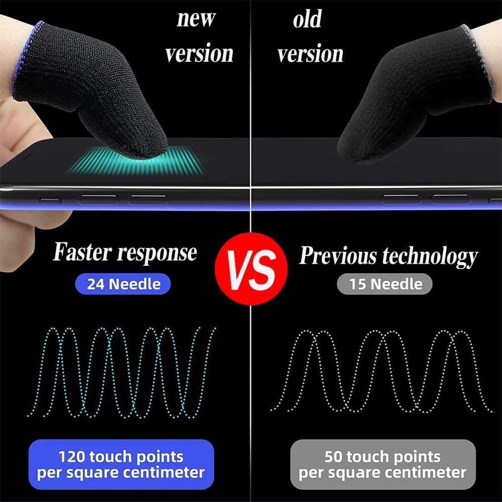 Finger Protectors Finger Sleeve Gaming 10/20 Pcs High Sensitivity Finger Sleeves for Mobile Gaming Anti-sweat Thumb Sleeves Gaming Mobile, Breathable Finger Gloves for Mobile Game Competition