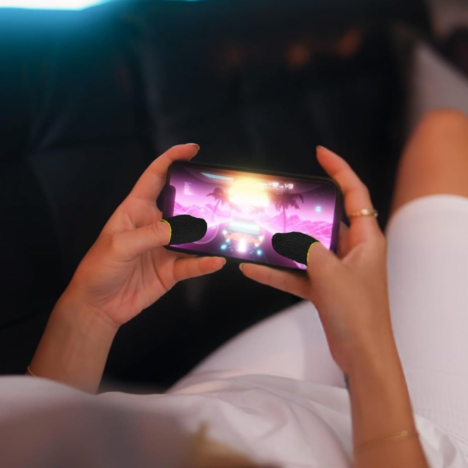 Finger Protectors Finger Sleeve Gaming 10/20 Pcs High Sensitivity Finger Sleeves for Mobile Gaming Anti-sweat Thumb Sleeves Gaming Mobile, Breathable Finger Gloves for Mobile Game Competition