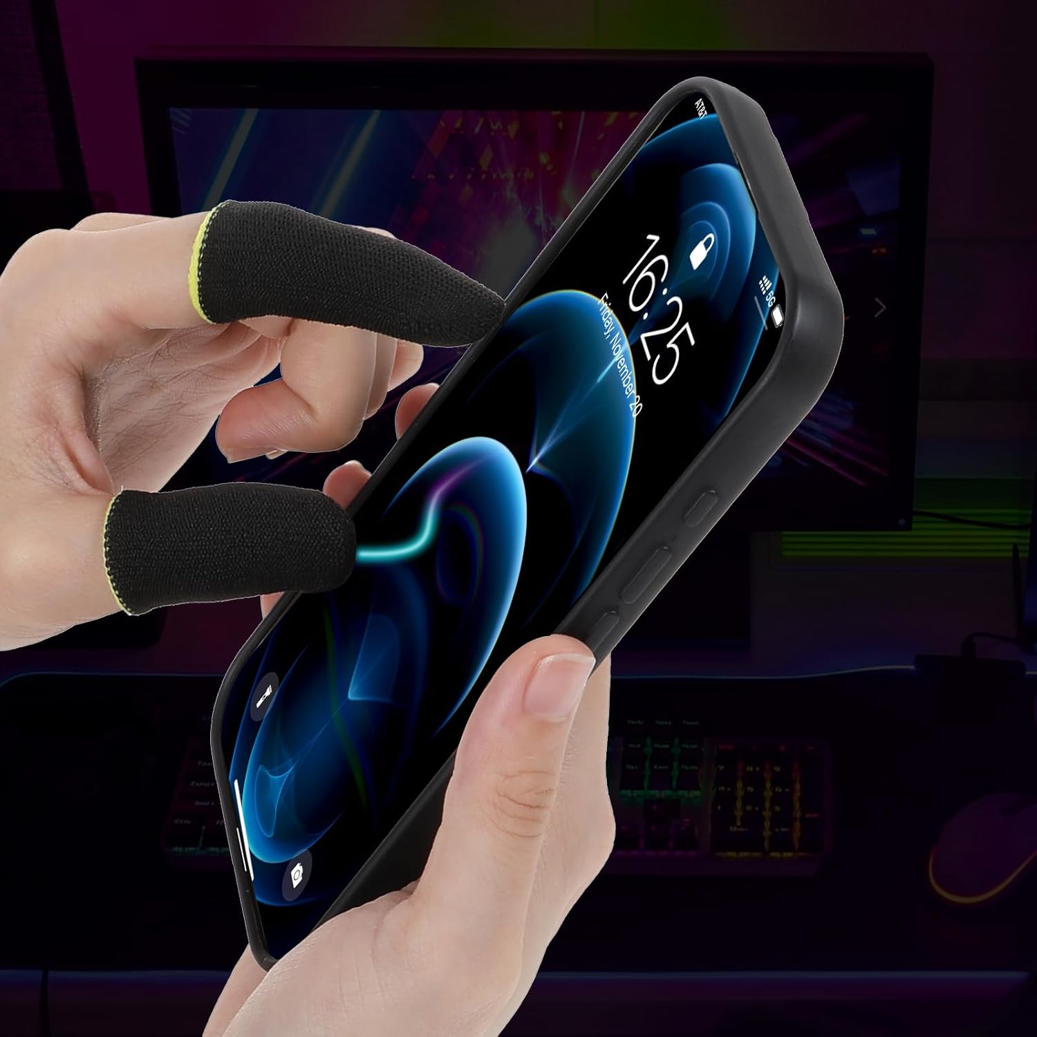 Finger Protectors Finger Sleeve Gaming 10/20 Pcs High Sensitivity Finger Sleeves for Mobile Gaming Anti-sweat Thumb Sleeves Gaming Mobile, Breathable Finger Gloves for Mobile Game Competition