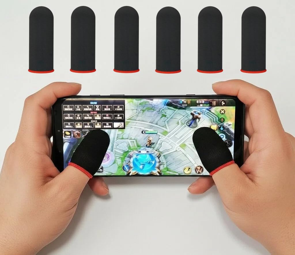 Finger Protectors Finger Sleeve Gaming 10/20 Pcs High Sensitivity Finger Sleeves for Mobile Gaming Anti-sweat Thumb Sleeves Gaming Mobile, Breathable Finger Gloves for Mobile Game Competition
