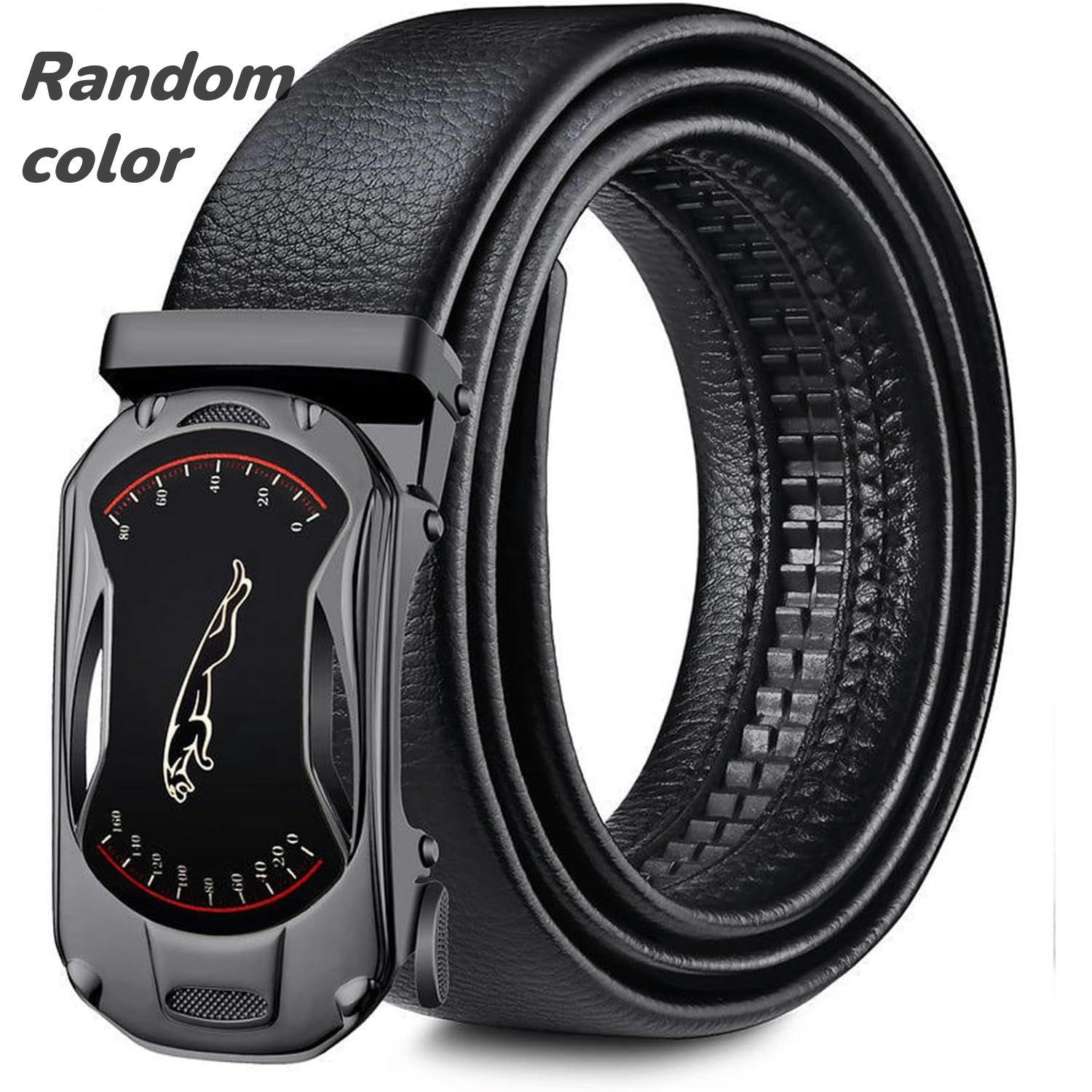 Men's Belts Men's Leather Belt Automatic Buckle Trendy Casual Denim Belt Men's Cowhide Belt,120 cm