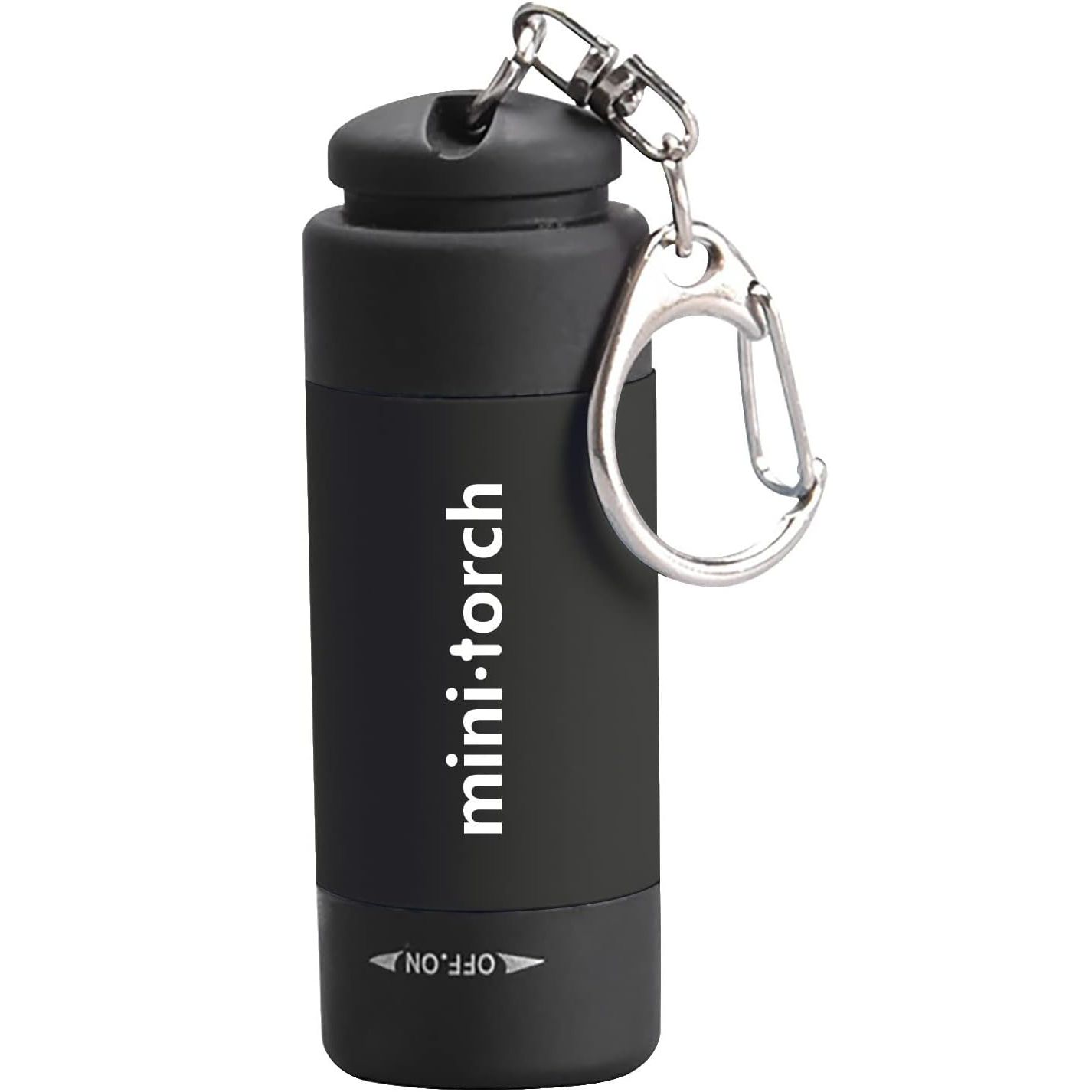 Mini Keychain Flashlight, Pocket LED Flashlight Portable Torch USB Rechargeable for Outdoor Camping Party, Black
