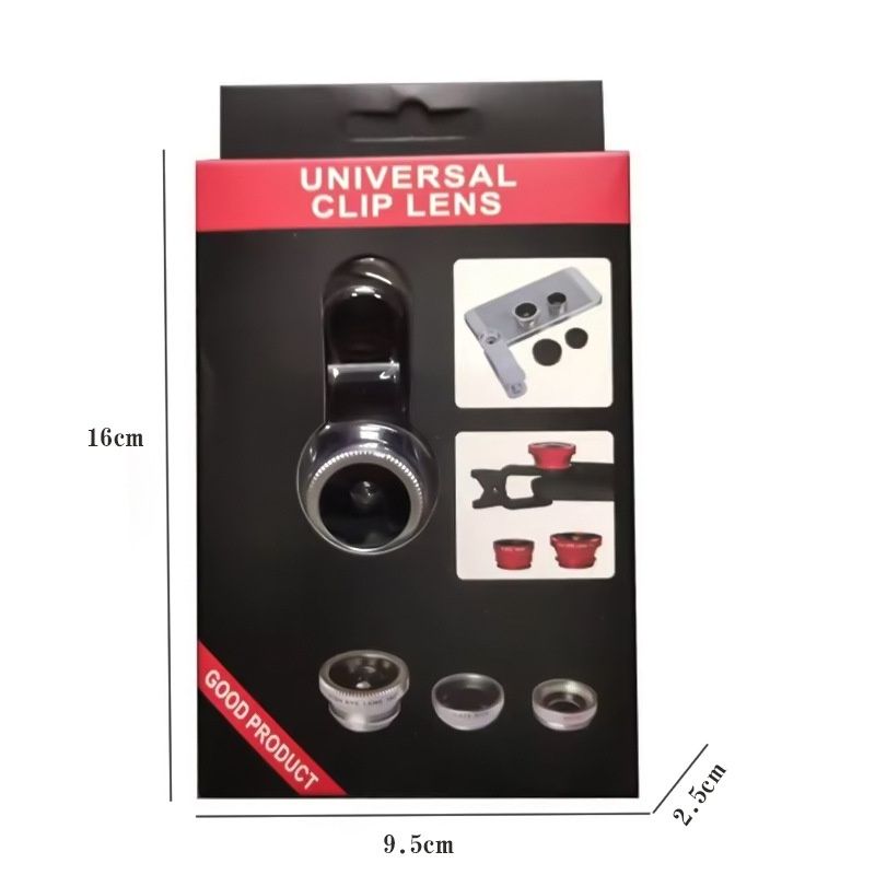 3-In-1 Mobile Phone Lens Featuring Fisheye, Wide-Angle, And Macro Capabilities, 180 Degree,Compatible with Universal Smartphones