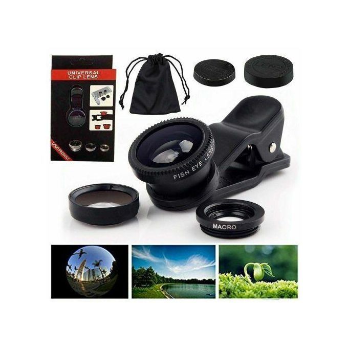 3-In-1 Mobile Phone Lens Featuring Fisheye, Wide-Angle, And Macro Capabilities, 180 Degree,Compatible with Universal Smartphones