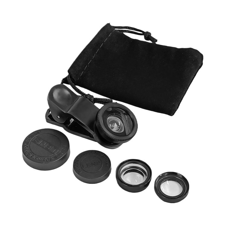 3-In-1 Mobile Phone Lens Featuring Fisheye, Wide-Angle, And Macro Capabilities, 180 Degree,Compatible with Universal Smartphones