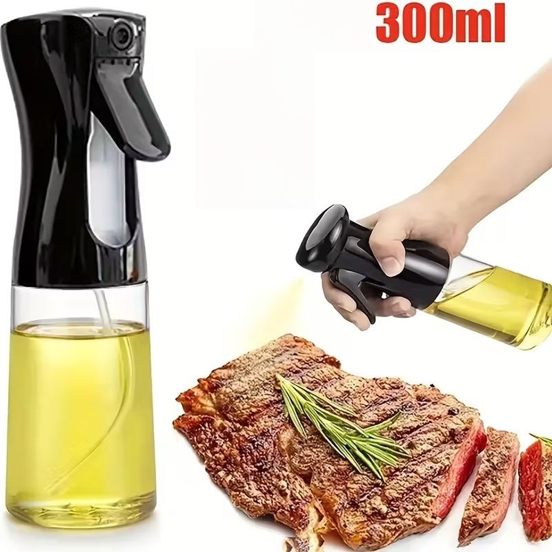300ml Olive Oil Sprayer Bottle Kitchen High-pressure Sprayer Bottle Leak-proof BBQ Air Fryer Sprayer Oil Camping Cookware Tool
