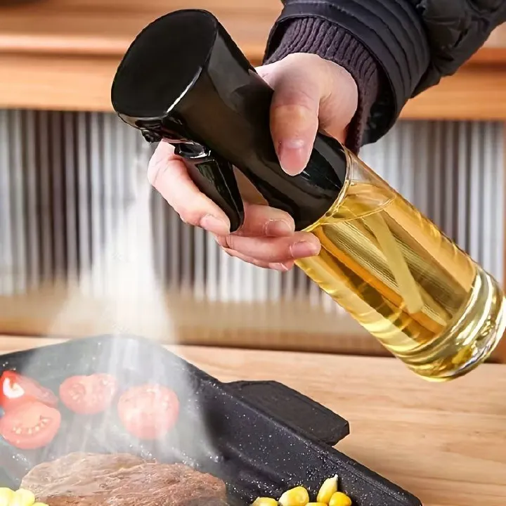 300ml Olive Oil Sprayer Bottle Kitchen High-pressure Sprayer Bottle Leak-proof BBQ Air Fryer Sprayer Oil Camping Cookware Tool
