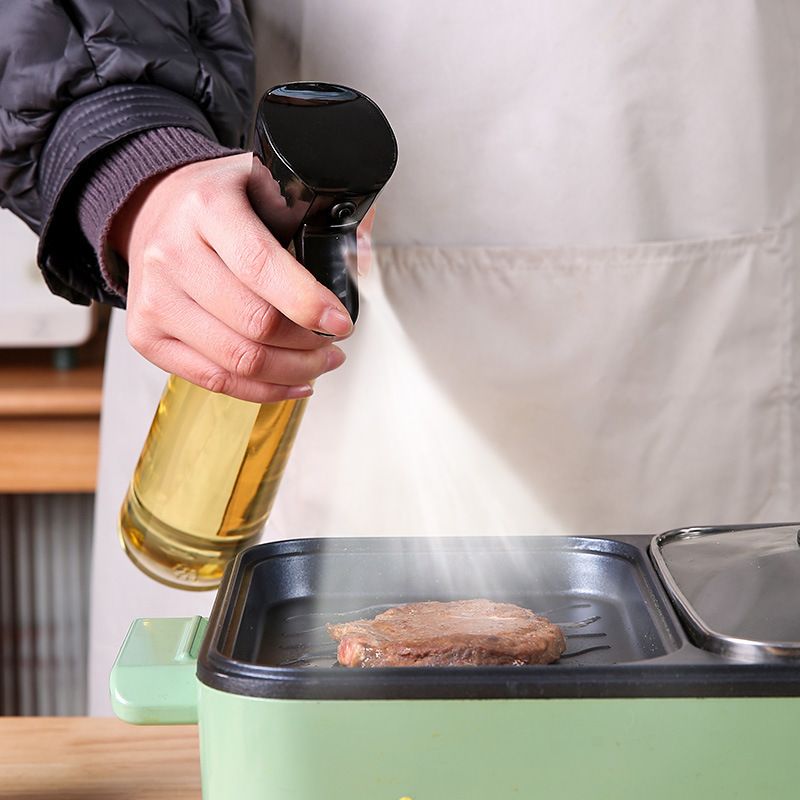 300ml Olive Oil Sprayer Bottle Kitchen High-pressure Sprayer Bottle Leak-proof BBQ Air Fryer Sprayer Oil Camping Cookware Tool