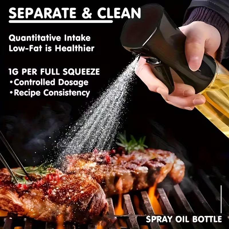 300ml Olive Oil Sprayer Bottle Kitchen High-pressure Sprayer Bottle Leak-proof BBQ Air Fryer Sprayer Oil Camping Cookware Tool