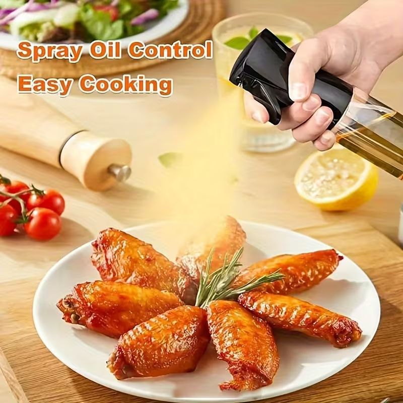 300ml Olive Oil Sprayer Bottle Kitchen High-pressure Sprayer Bottle Leak-proof BBQ Air Fryer Sprayer Oil Camping Cookware Tool