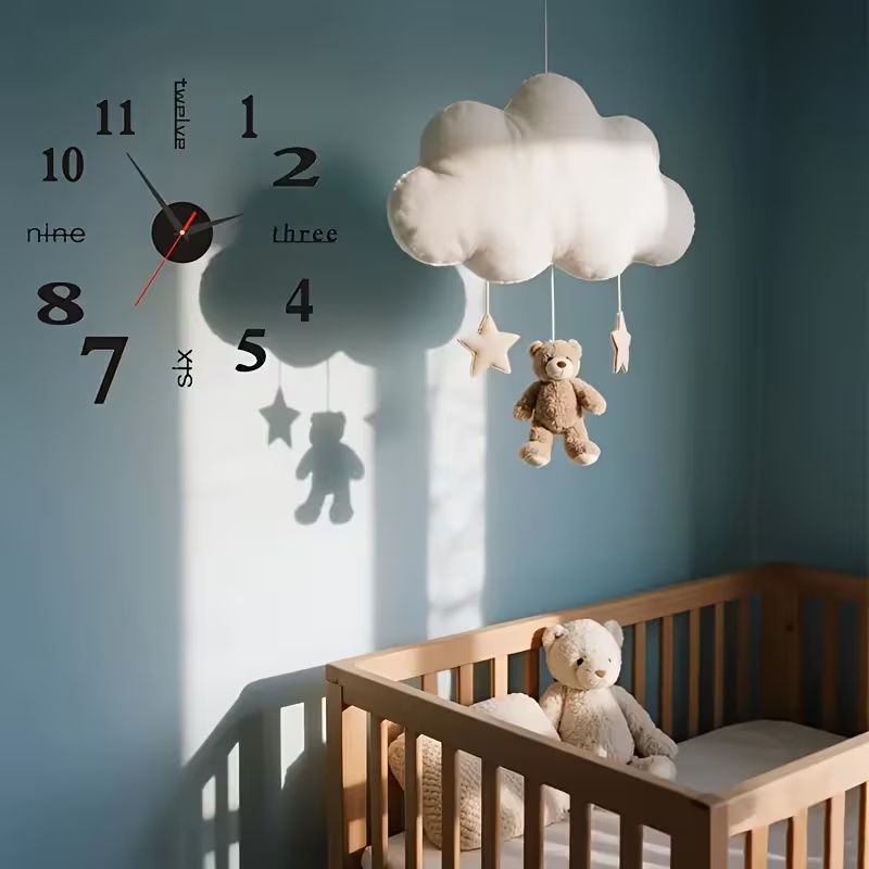 DIY Wall Clock Modern Large 3D Wall Clock Stickers Mirror Surface Frameless Clock Home Office Hotel Decoration