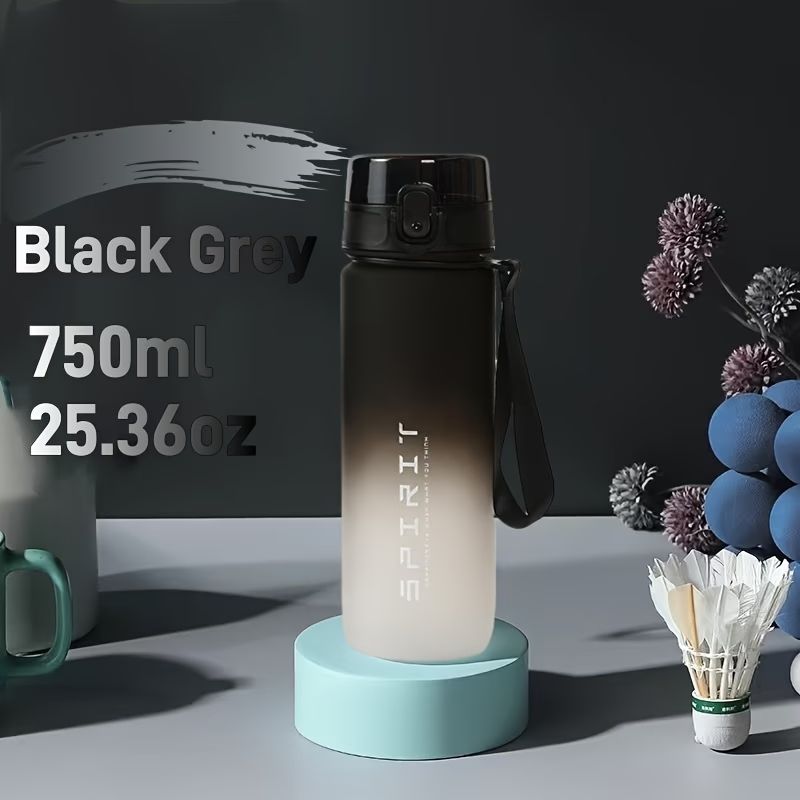 1pc 1000ml Portable Sports Fitness Travel Water Bottle | Gradient Color Plastic, Leak Proof, Oval Shape, Perfect for Summer Fall Winter, Suitable for School Students, Office, Camping