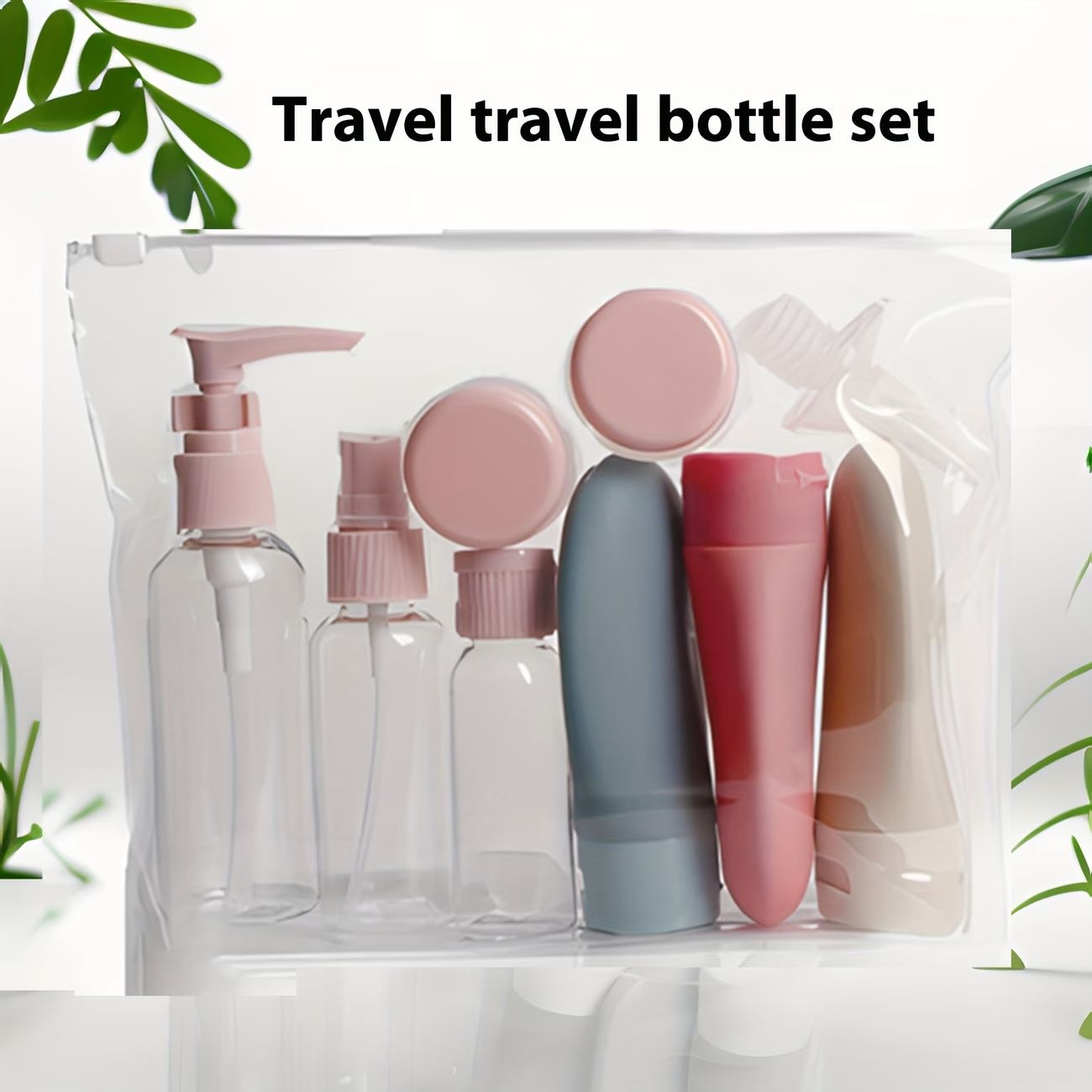 11pcs Travel Bottles Set for Toiletries, Empty Refillable Travel Size Containers Travel Accessories for Shampoo Conditioner Liquids Lotion Soap Body Wash, Travel Essentials