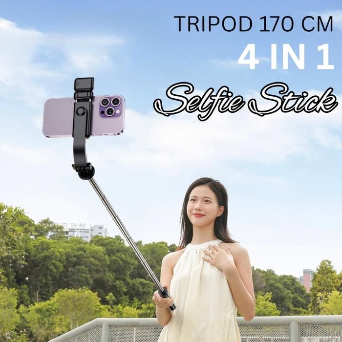 170cm Selfie Stick Tripod with 1 Fill Lights, 360° Rotatable Phone Tripod with Remote Control, Portable Extendable Selfie Tripod for Live/Video Travel for iPhone 16/15/14/13/12/11 Pro Max