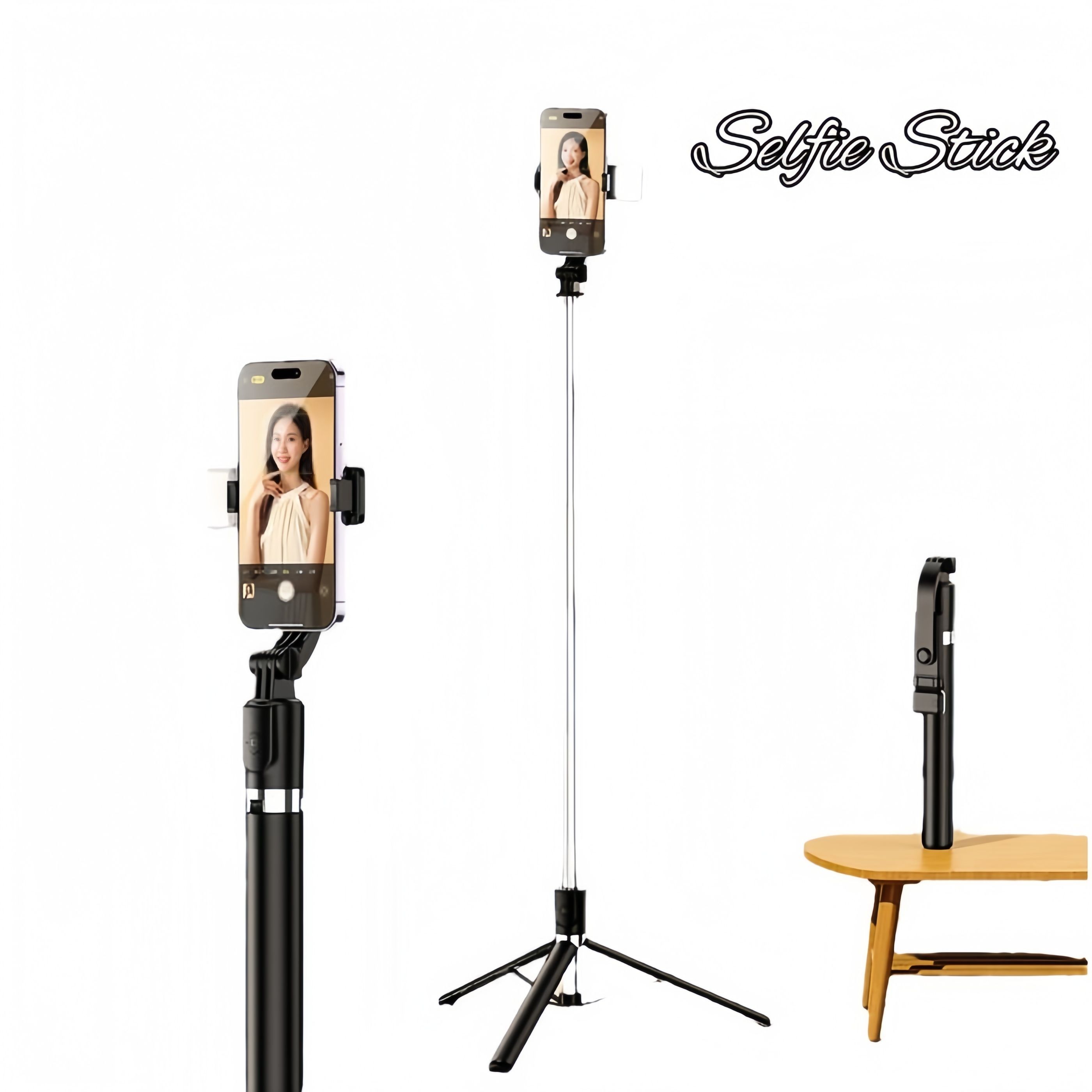 170cm Selfie Stick Tripod with 1 Fill Lights, 360° Rotatable Phone Tripod with Remote Control, Portable Extendable Selfie Tripod for Live/Video Travel for iPhone 16/15/14/13/12/11 Pro Max