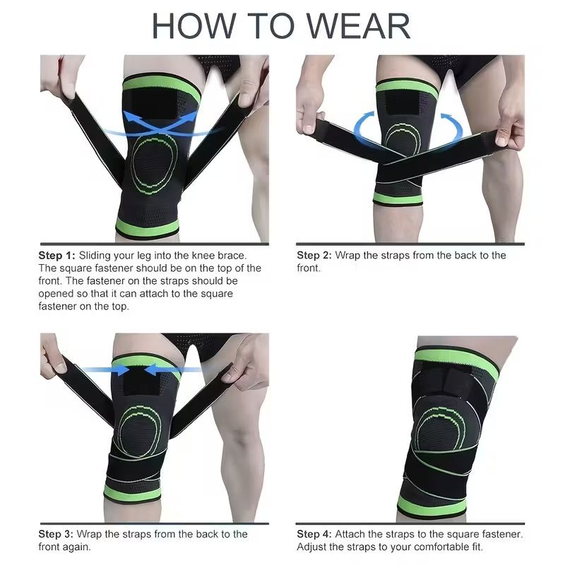 1pc Strap Knee Protector Sports Knee Support Adjustable Compression Breathable Joint Protection Sports Knee Protector Strap Compression Basketball Running