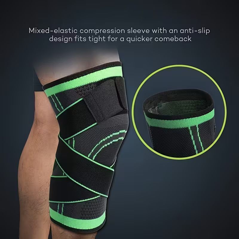 1pc Strap Knee Protector Sports Knee Support Adjustable Compression Breathable Joint Protection Sports Knee Protector Strap Compression Basketball Running