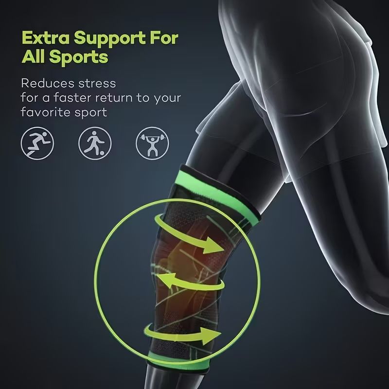 1pc Strap Knee Protector Sports Knee Support Adjustable Compression Breathable Joint Protection Sports Knee Protector Strap Compression Basketball Running