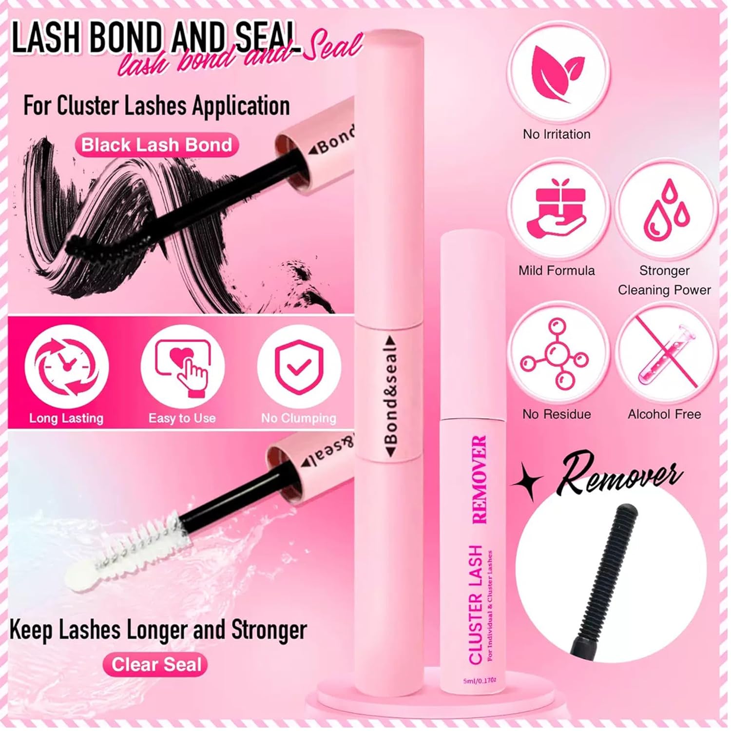 320 Pcs 30D 40D Natural Lash Clusters Kit with Lash Glue and Tweezer , Fairy Wispy Manga Eyelash Clusters, Airy Cute Style, 9–16mm Individual Cluster Eyelash Extensions Kit, DIY CC Curl Lash Extension