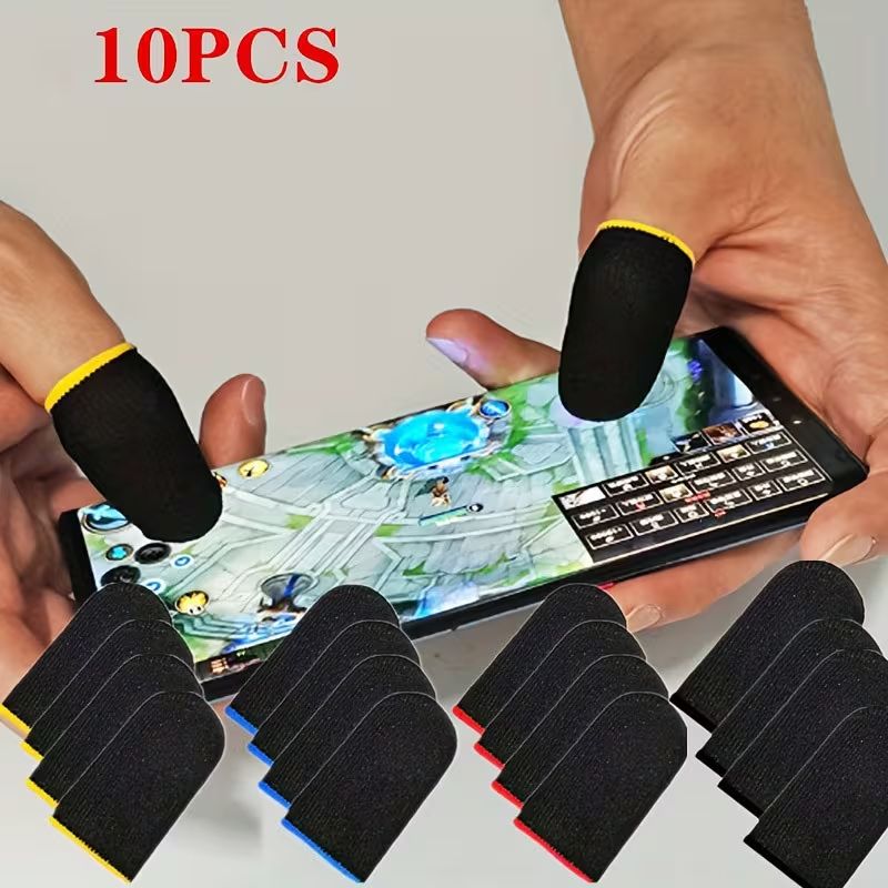 Finger Protectors Finger Sleeve Gaming 10/20 Pcs High Sensitivity Finger Sleeves for Mobile Gaming Anti-sweat Thumb Sleeves Gaming Mobile, Breathable Finger Gloves for Mobile Game Competition