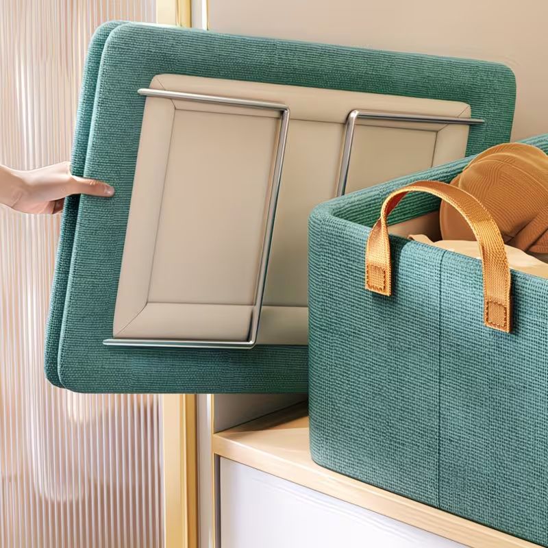 Large Storage Boxes, Foldable and Flat for Space Saving, with Clear Lids and Handles, Storage Bins Suitable for Clothes, Blankets, Bed Sheets, and Toys, Bedroom Wardrobe Organizer Bins,47x28x20cm
