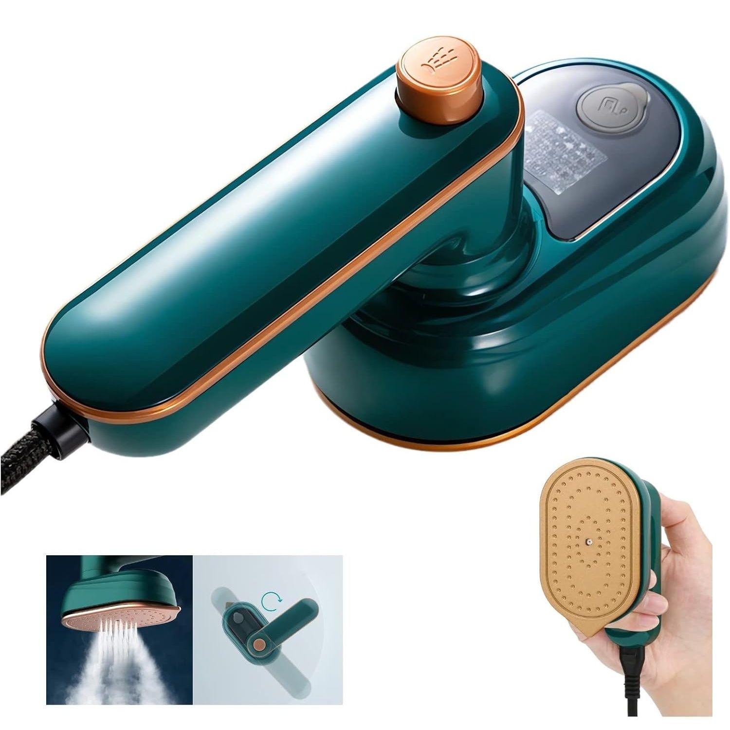 Professional Travel Iron for Clothes, Mini Ironing Machine Handheld Can Be Rotated 180 Degrees, Household Fast Heating Wired Small Electric Iron, Portable Heat Press Clothing Iron Machine