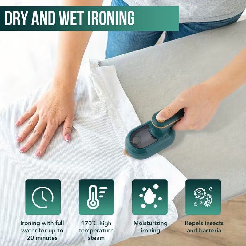 Professional Travel Iron for Clothes, Mini Ironing Machine Handheld Can Be Rotated 180 Degrees, Household Fast Heating Wired Small Electric Iron, Portable Heat Press Clothing Iron Machine