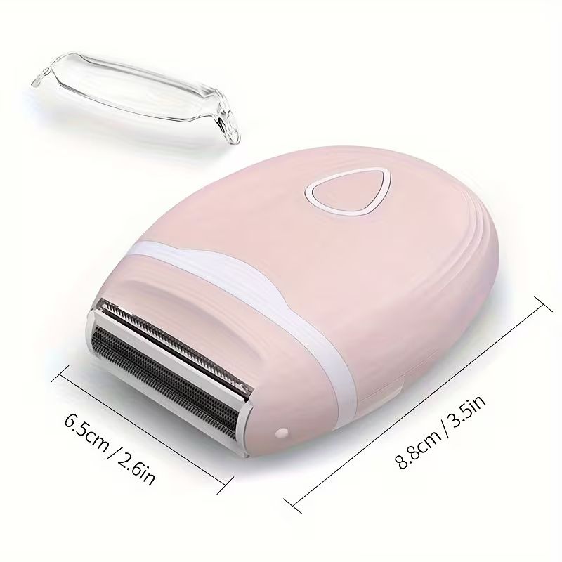 Electric Shaver for Women, Electric Razor for Women, Bikini Legs Underarm Public Hairs Portable Trimmer with Detachable Head, Cordless Wet Dry Use (No Batteries)