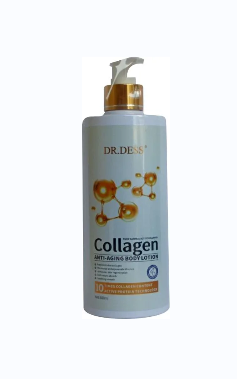 DR.DESS COLLAGEN MOISTURIZING BODY LOTION ANTI-AGING BODY LOTION SKIN BRIGHTENING GENTLE EXFOLIATION ENHANCED SKIN HYDRATION LOTION REPLESNISH SKIN COLLAGEN,MOISTURIZE & REJUVENATE THE SKIN
