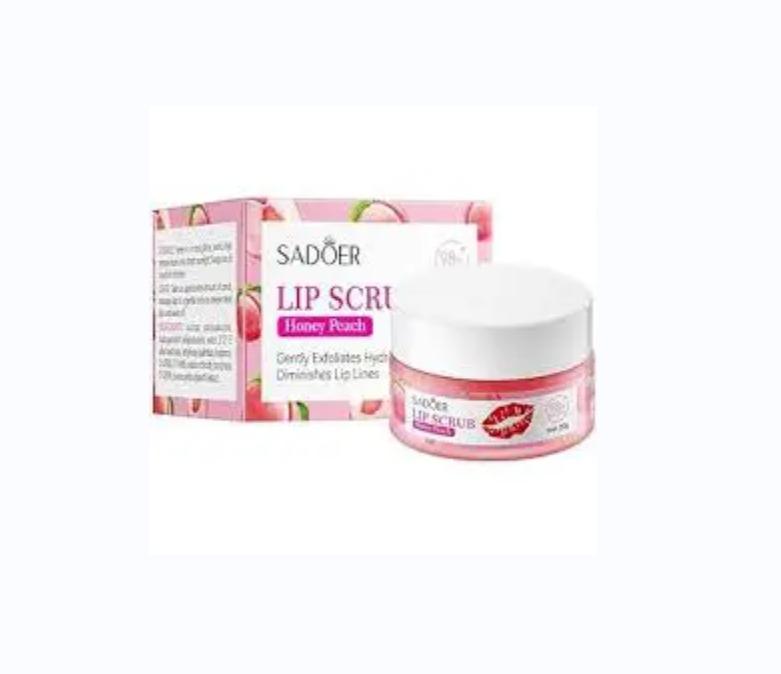 SADOER LIP SCRUB FOR DRY LIP GENTLY EXFOLIATES HYDRATES DIMINISHES LIP LINES