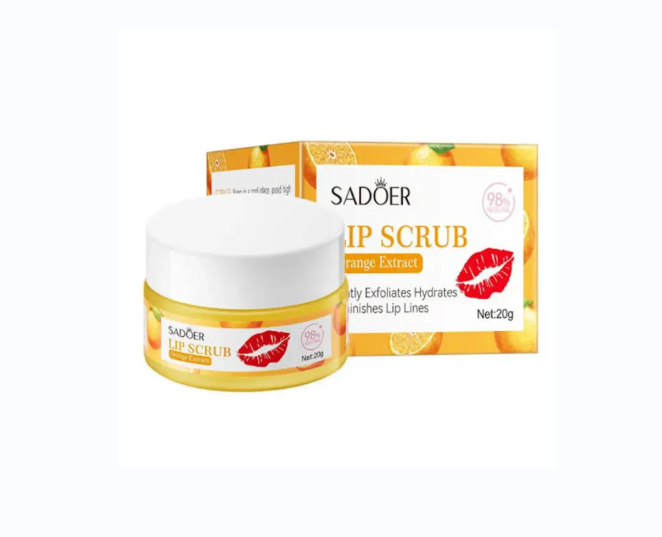 SADOER LIP SCRUB FOR DRY LIP GENTLY EXFOLIATES HYDRATES DIMINISHES LIP LINES