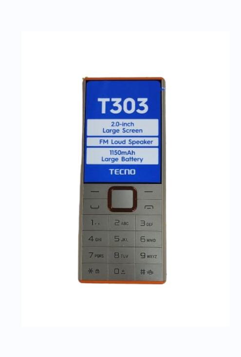 [NEW ARRIVAL] TECNO T303 MEMORY 32MB ROM+32MB RAM LARGE SCREEN 2’’ FM RADIO LOUD SPEAKER BATTERY CAPACITY 1150MAH CAMERA TYPE-C FAST CHARGER 1 YEAR WARRANTY KABAMBE MULIKA MWIZI BUTTON PHONE ON OFFER