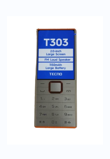 [NEW ARRIVAL] TECNO T303 MEMORY 32MB ROM+32MB RAM LARGE SCREEN 2’’ FM RADIO LOUD SPEAKER BATTERY CAPACITY 1150MAH CAMERA TYPE-C FAST CHARGER 1 YEAR WARRANTY KABAMBE MULIKA MWIZI BUTTON PHONE ON OFFER