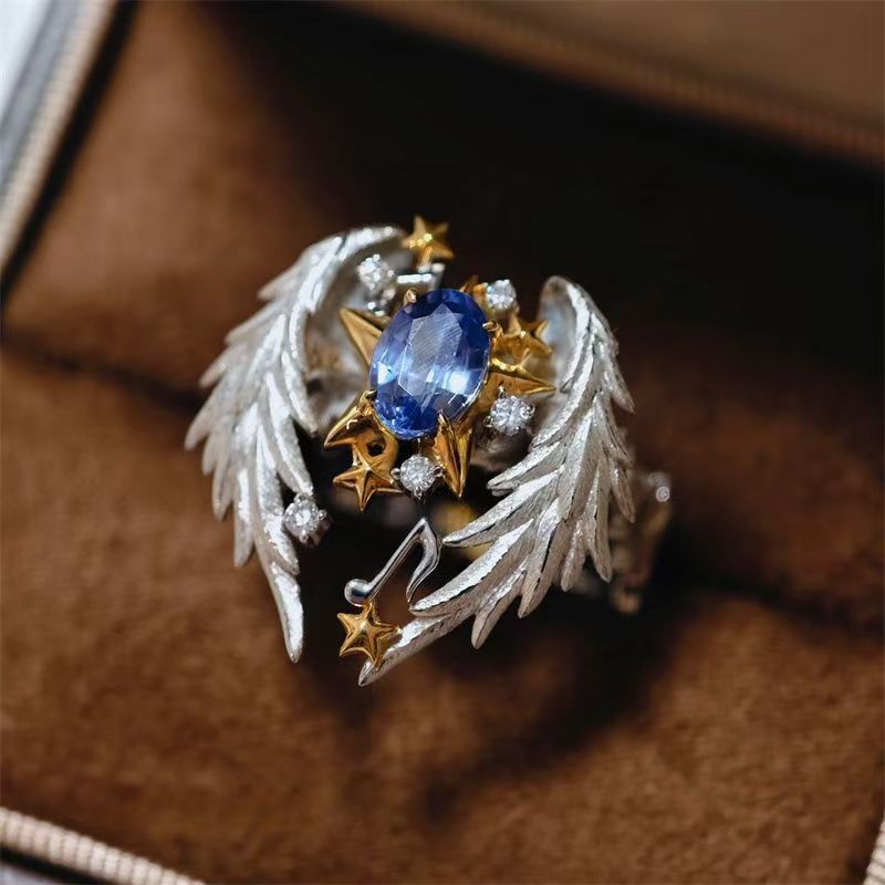 Living Ring Angel Wings Versatile Jewelry Premium Sense Unisex Opening Adjustable Ring