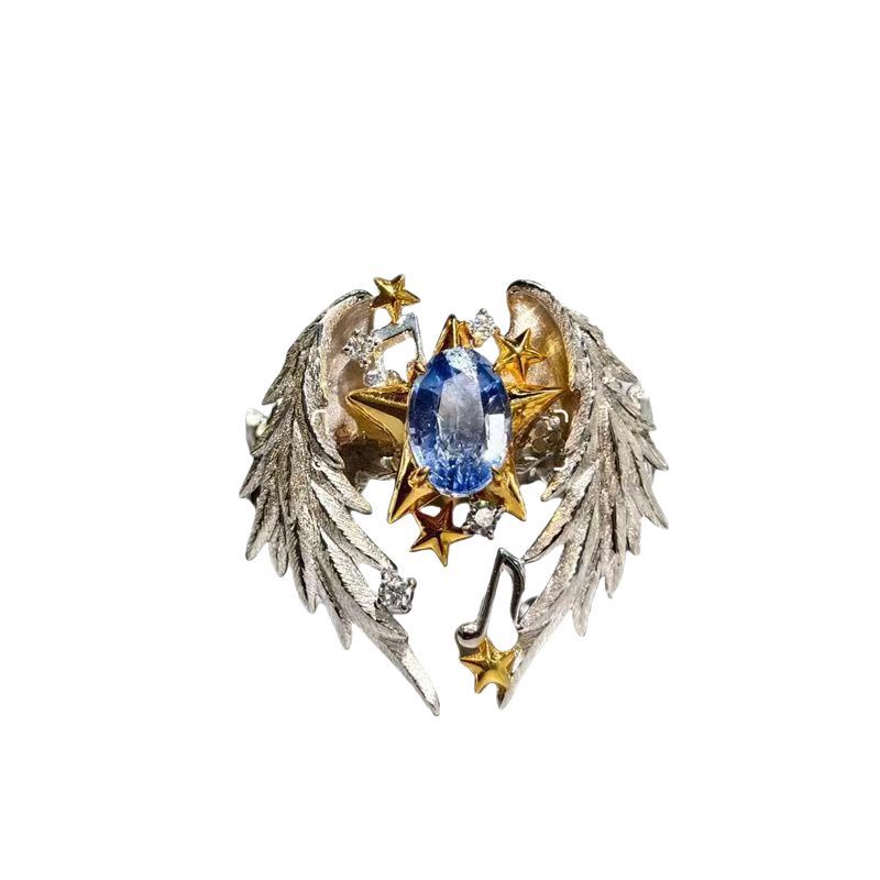 Living Ring Angel Wings Versatile Jewelry Premium Sense Unisex Opening Adjustable Ring