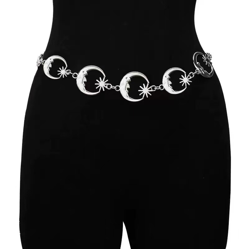 Atmospheric Metal Sunflower Waist Chain Women'S Adjustable Dress Waist Accessories Multi-Layer Premium Chain Waist Accessories
