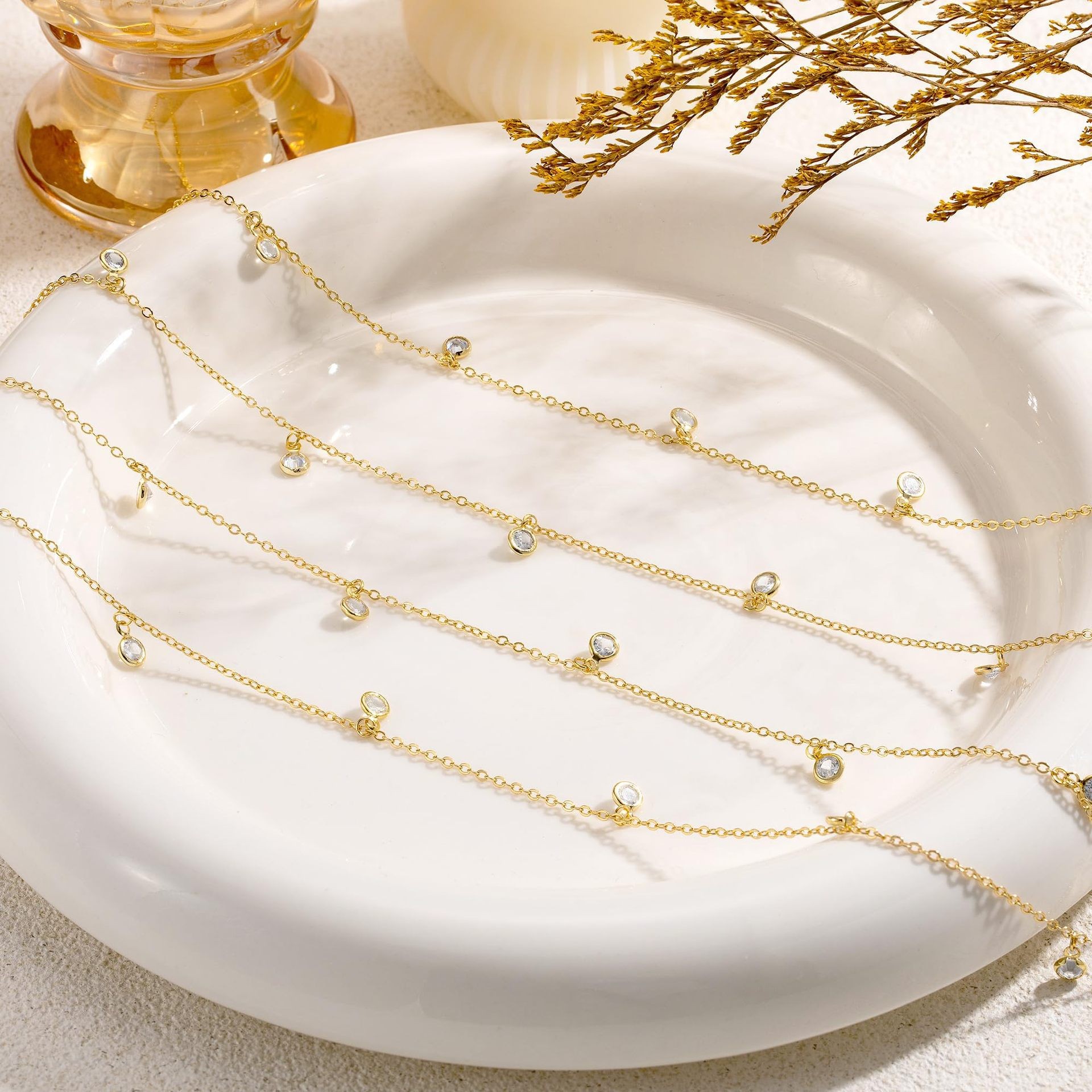 Rhinestone Fringed Waist Chain Women'S High-End Waist Chain Fringed Chain Design Crystal Body Chain