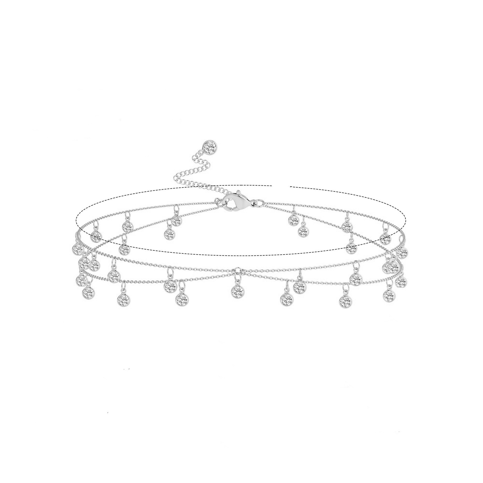 Rhinestone Fringed Waist Chain Women'S High-End Waist Chain Fringed Chain Design Crystal Body Chain