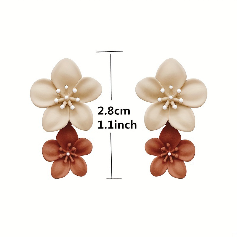 Autumn And Winter Women'S Earrings Temperament High-End Earrings Stud Earrings Autumn And Winter Flower Earrings