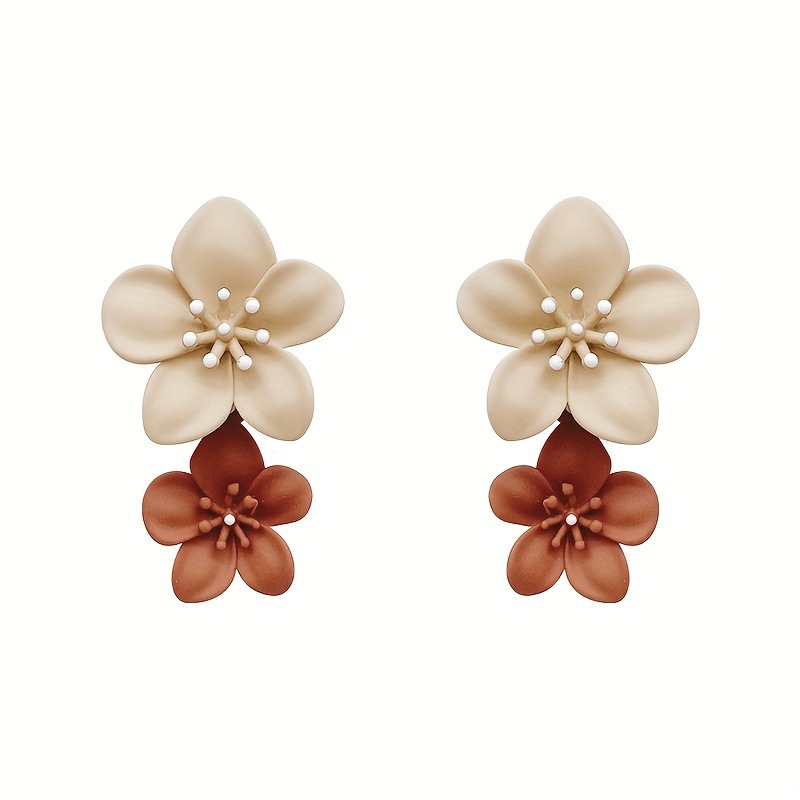 Autumn And Winter Women'S Earrings Temperament High-End Earrings Stud Earrings Autumn And Winter Flower Earrings