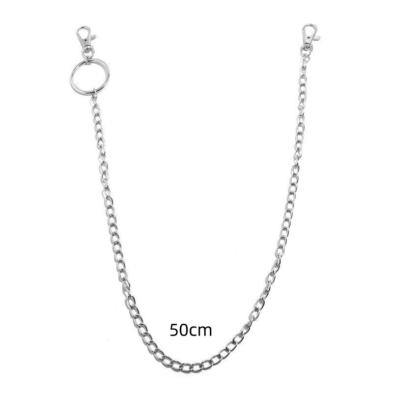 Hip-Hop Punk Pentagram Pendant Fringed Waist Chain, Street Popular Metal Chain Personalized Trouser Chain